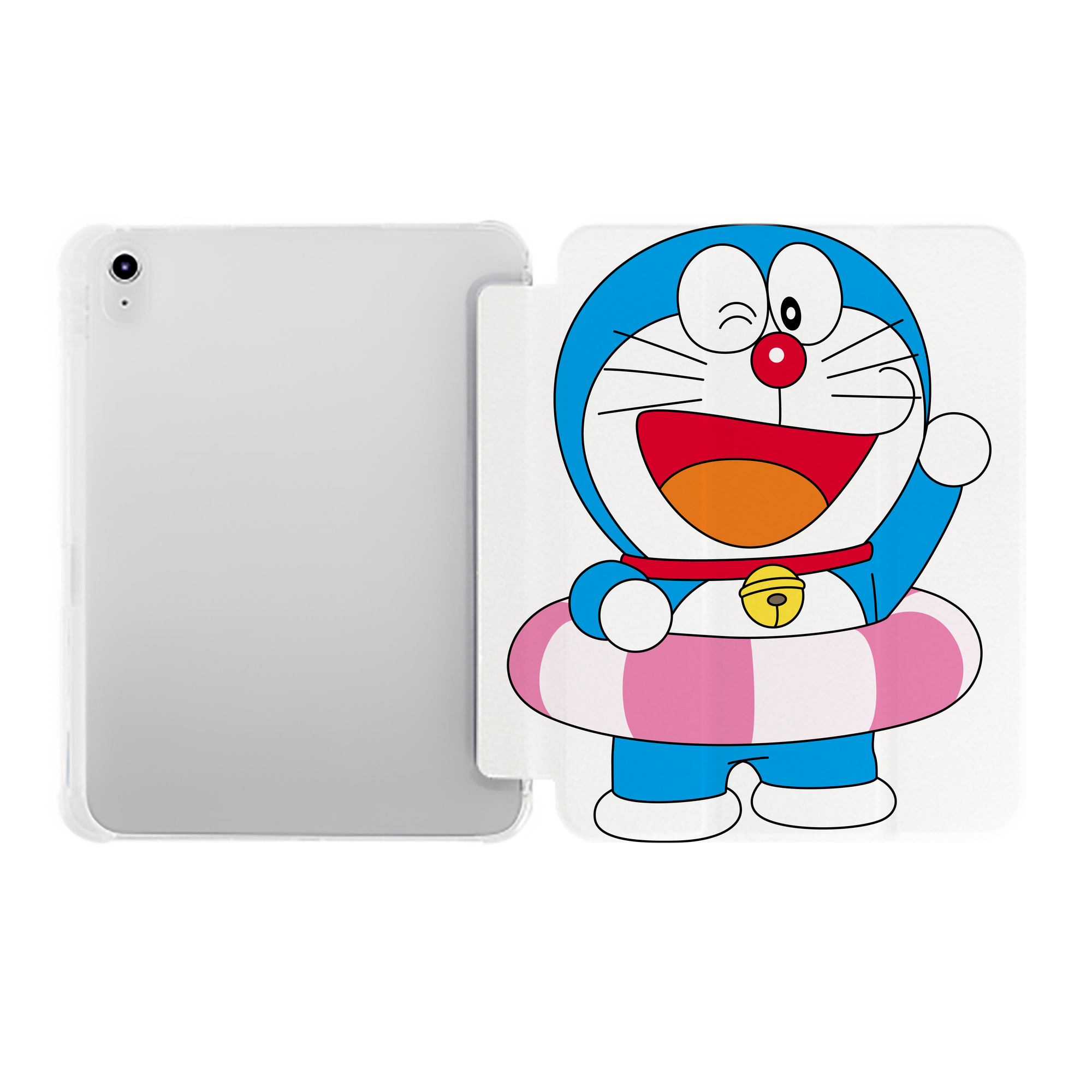 （画像用） ドラえもん Doraemon IPad ケース ペン収納付き 三つ折りスタンド PUレザー×シリコン 対応機種9.5/10.5/10.9インチ